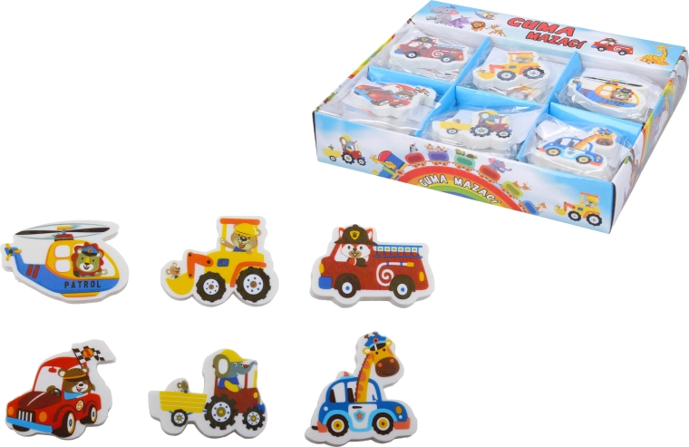 Mazací guma ve tvaru auta