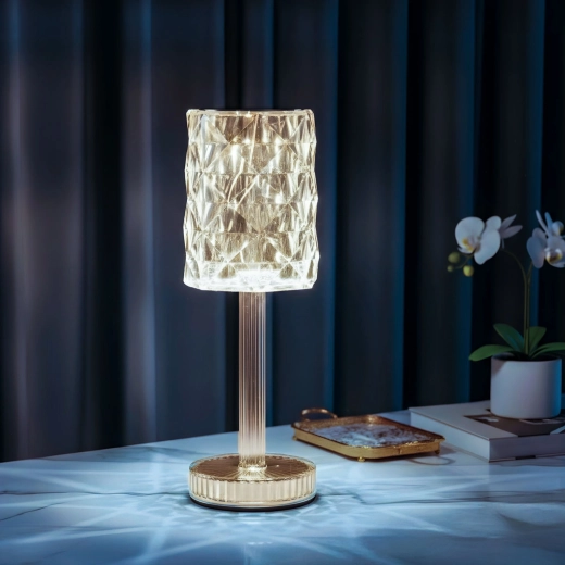 Průhledná dobíjecí stolní lampa s dotykovým ovládáním