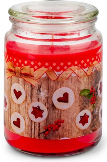 Vonná svíčka ve skle PROVENCE linecké cukroví 95 h