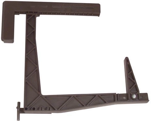 Nastavitelný držák truhlíků HERKULES na balkon 18 × 17 cm, hnědý