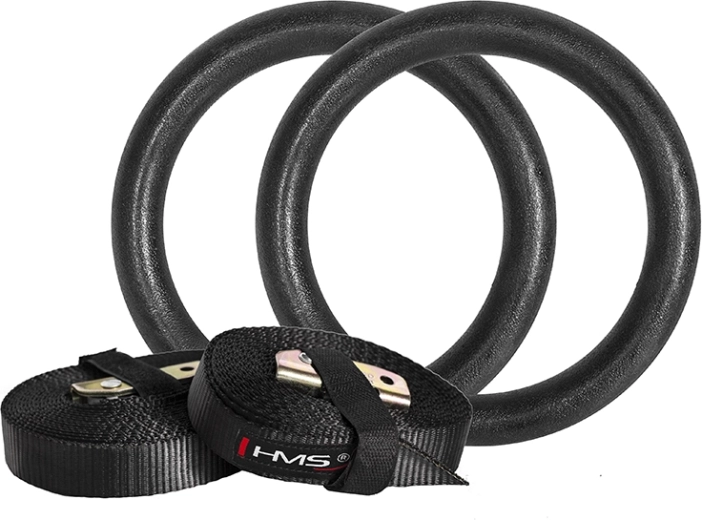 Gymnastické kruhy HMS TX05 s nastavitelnými popruhy