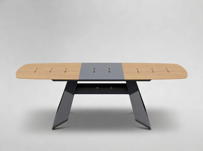 Hliníkový zahradní stůl THOMPSON, rozkládací 180–240 × 90 × 78 cm, šedý