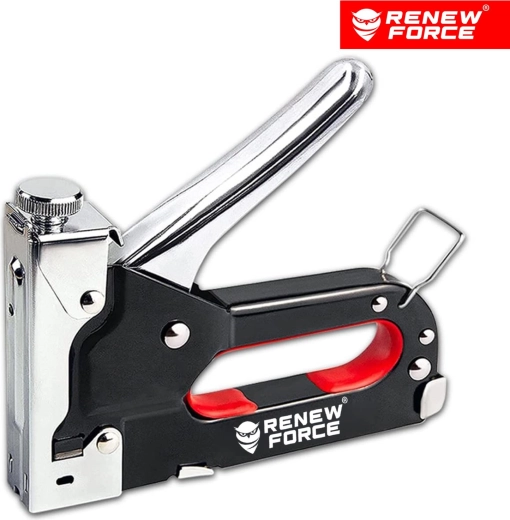 Ručný čalounický sponkovač RENEW FORCE 4–14 mm se seřizováním síly a sadou 1600 sponek