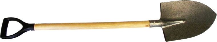 Rýč špičatý PRIMA s dřevěnou násadou PH‑Y, kladívkový lak