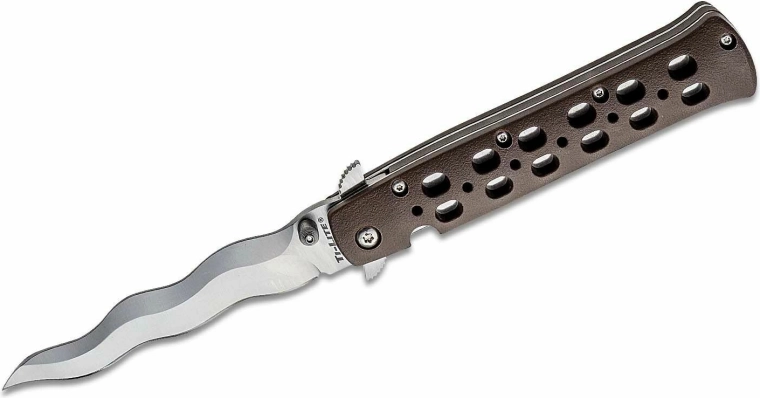 Skládací nůž Cold Steel Ti-Lite Kris 10,2 cm, hnědý, Zy-Ex