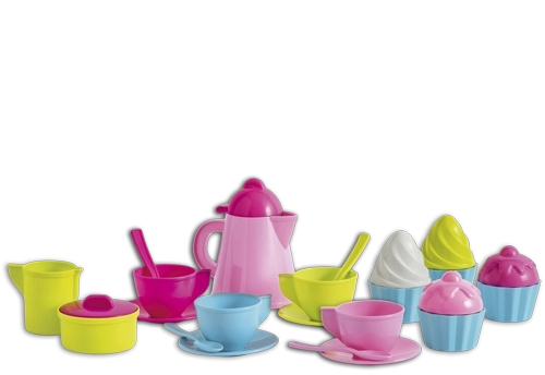 Androni kávový set s dortíky a úložným boxem, 24 dílů