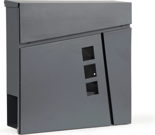 Poštovní schránka z pozinkované oceli s držákem na noviny