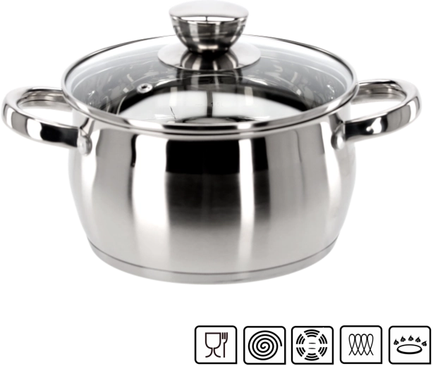 Nerezový hrnec s poklicí Belly 2 l 18 cm