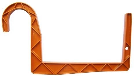 Kulatý závěsný držák na truhlíky 11 × 12 cm, plast, bílý