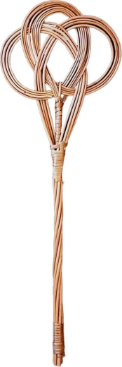 Proutěný klepač na koberce 77 cm, lakovaný