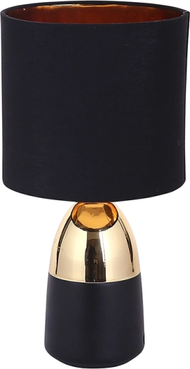 Stolní lampa s kovovou základnou zlatá a černá 16 × 31 cm