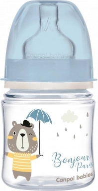 Canpol babies kojenecká lahev se širokým hrdlem BONJOUR PARIS 120 ml modrá