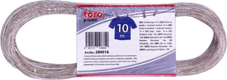 Prádelní šňůra s ocelovým lankem 10 m, průměr 2,2 mm