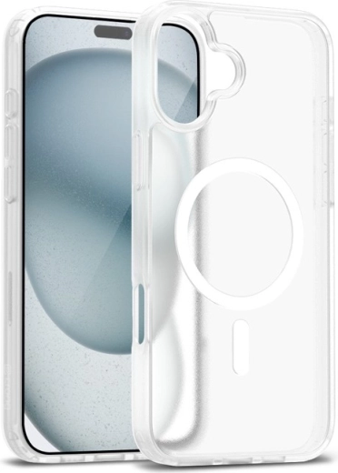 Crong Hybrid Matte Magnetic pouzdro s MagSafe pro iPhone 17, bílé