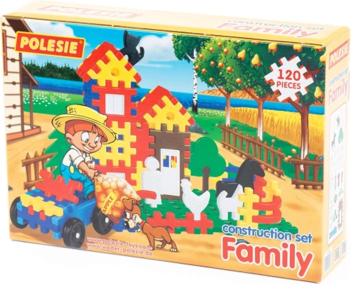 Retro plastová stavebnice - Blok Family 120