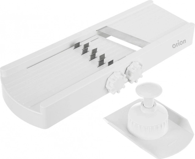 Kráječ a mandolína na zeleninu a ovoce ORION s nastavitelnou tloušťkou