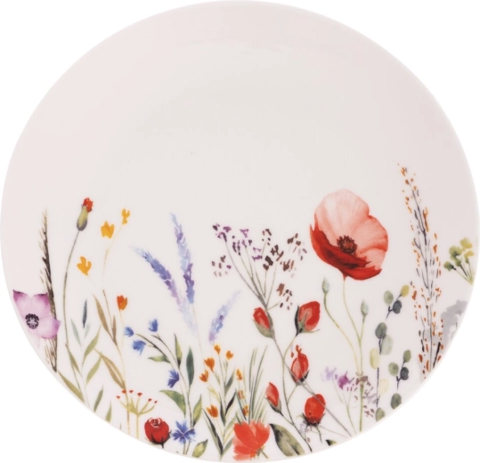 Porcelánový mělký jídelní talíř MÁK 24 cm