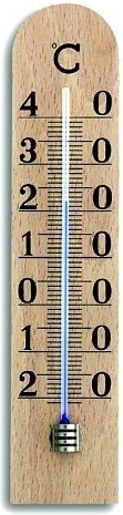 Vnitřní kapalinový teploměr TFA z bukového dřeva