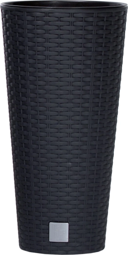 Květináč Prosperplast Rato Tubus, antracit, 25 × 47,6 cm, s vložkou