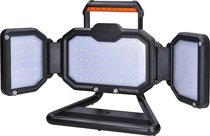Solight přenosný nabíjecí LED reflektor 50 W 5000 lm oranžovo-černý