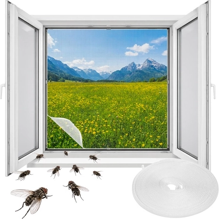 Moskytiéra do okna Repest 160 × 130 cm bílá na suchý zip