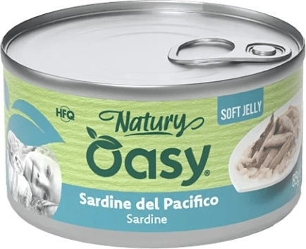 Oasy Natury Soft Jelly sardinka 85 g – doplňkové krmivo pro dospělé kočky