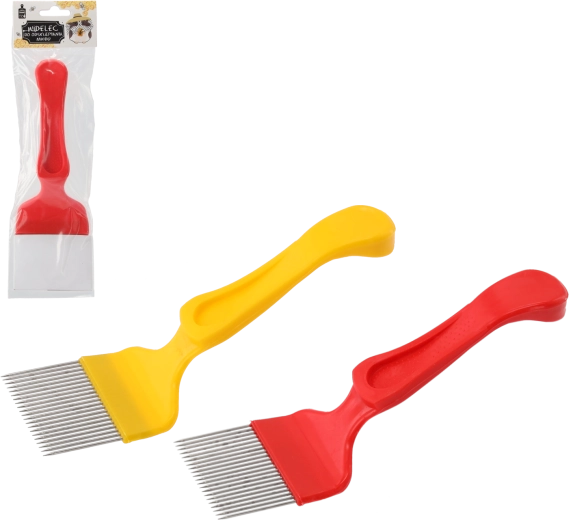 Vidlička na odvíčkování medu z nerezové oceli 20,4 × 7 cm s plastovou rukojetí