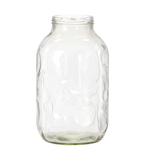 Skleněný zavařovací słoik 5 l s ovocným motivem, široké hrdlo 100 mm