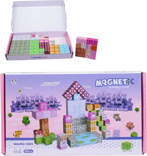 Magnetické kostky – stavebnice 81 dílů