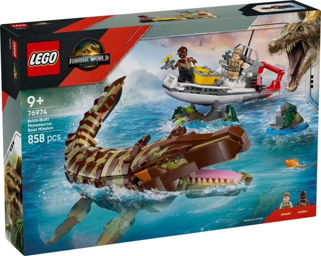 LEGO Jurassic World Mise na lodi a model mosasaura