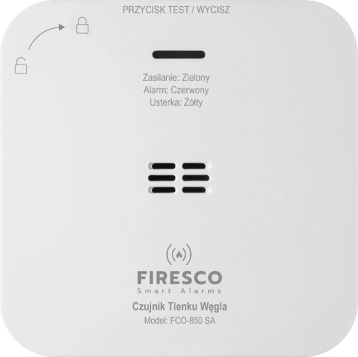 Autonomní detektor oxidu uhelnatého Firesco FCO-850 SA (životnost 10 let)