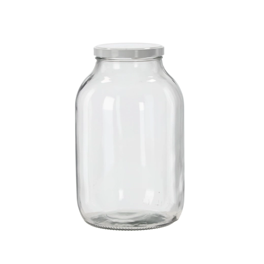 Zavařovací sklenice 4 l s bílým šroubovacím víčkem