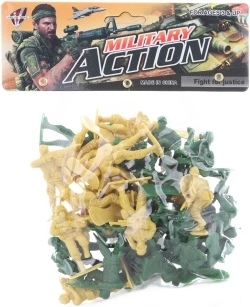 Plastoví vojáčci v sáčku 6 cm – dvě barevné sady