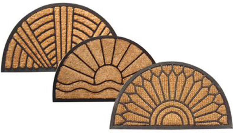 Půlkruhová kokosová rohožka 40 × 70 cm TORO