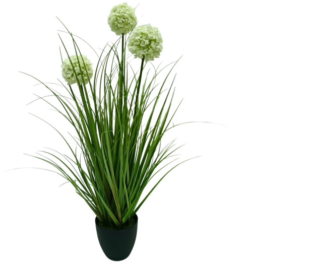 Umělý okrasný česnek v květináči bílý 70 cm Garden Line