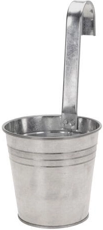 Závěsný pozinkovaný dekorační květináč 13,5 cm