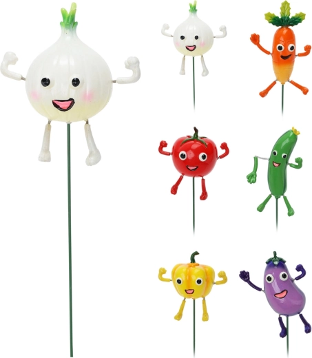 Zahradní dekorativní zápich Zelenina 68,5 cm – mix 6 druhů