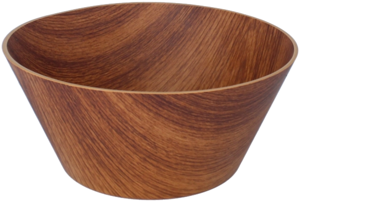 Plastová mísa na salát 24 cm, hnědá (ořech)