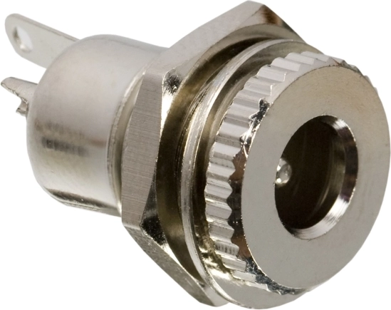 Kovová vestavná DC zásuvka 5,5 × 2,5 mm