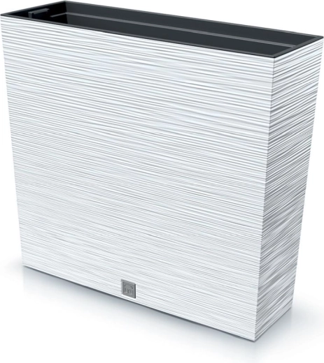 Zahradní truhlík Furu Case T 77 cm bílý s vnitřní vložkou