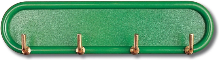 Samodržící věšák se 4 háčky, plast a kov, mix barev