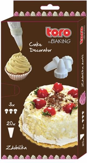 Zdobicí sáček se sadou trysek 32 × 17,5 cm, 20 ks