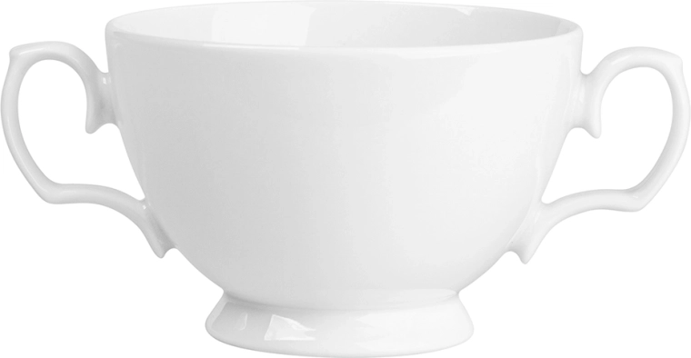 MariaPaula klasyka bílá porcelánová bujonová miska 350 ml