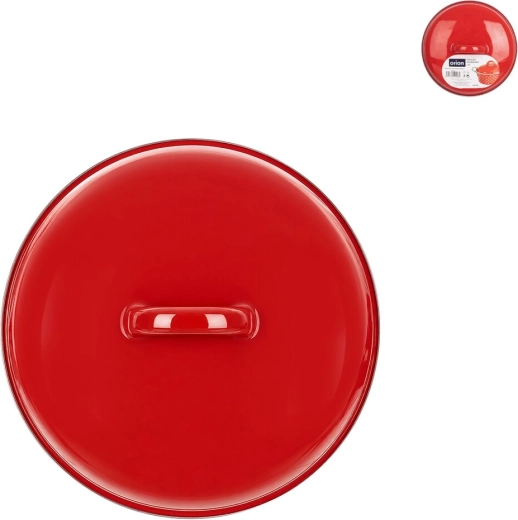 Poklice smaltovaná Lem 17 cm červená