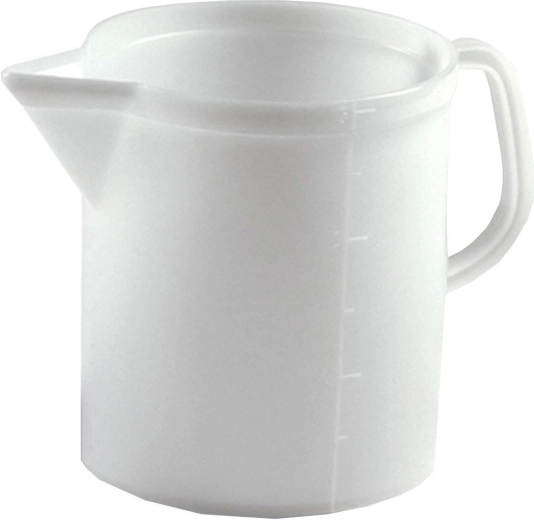 Plastová odměrka 5 l s měrkou – bílá