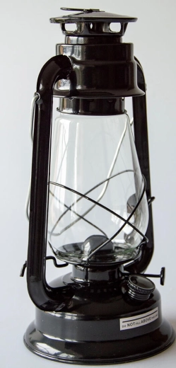 Petrolejová lampa 30 cm černá