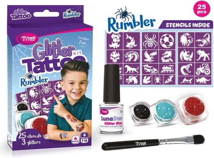Rumbler sada třpytivých tetování pro děti