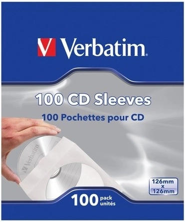 Papírové obálky na CD s okénkem 100 ks VERBATIM