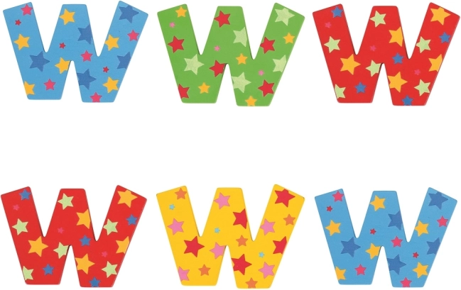 Hvězdičkové písmenko Bigjigs Toys W