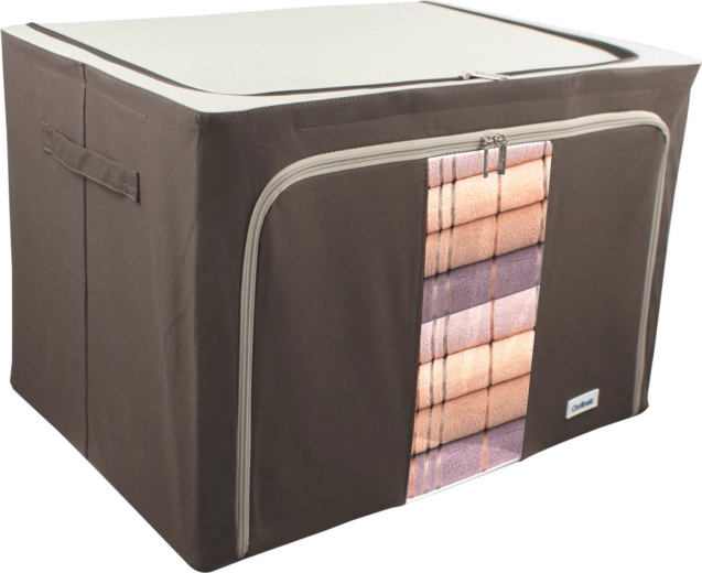 Textilní box na oblečení s okénkem 100 l KAMAI ORDINETT